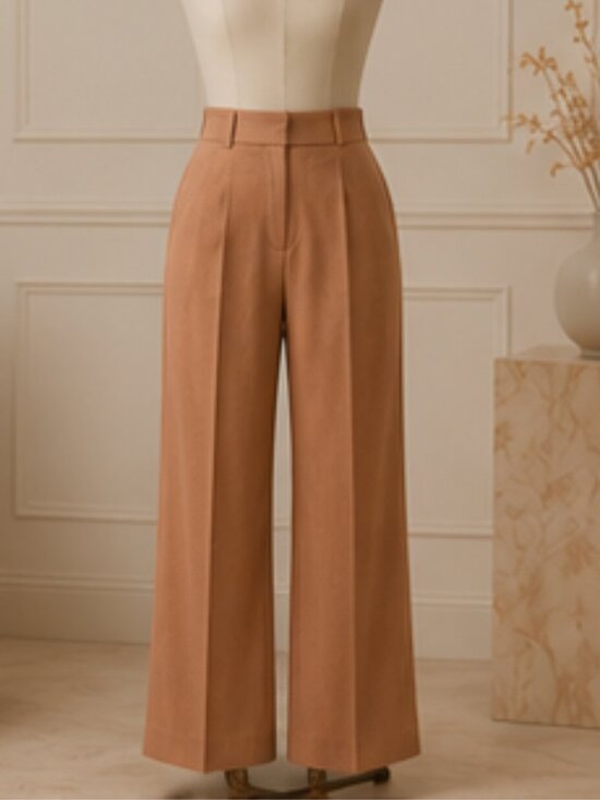 White House Black Market Pants - WHITE HOUSE BLACK MARKET Blush Wide Leg Pants Size 12 Quiet Luxury Career Chic